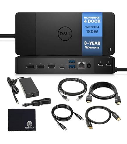 Amazon.com: Dell WD22TB4 Thunderbolt 4 Dock 180W - 40Gbps, 3-Year