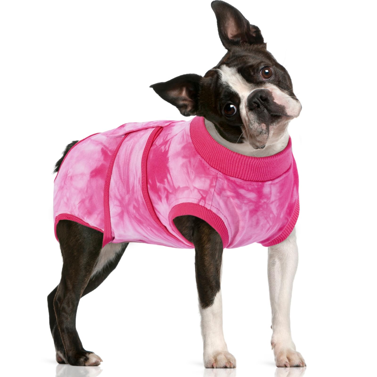 Photo 1 of FUAMEY Surgery Recovery Suit for Large Dogs,Dog Surgery Suit Female Spay Male Dogs Neuter Recovery Shirt Dog Onesie Anti Licking Abdominal Wounds Pet Bodysuit Skin Conditions Rose Dye L