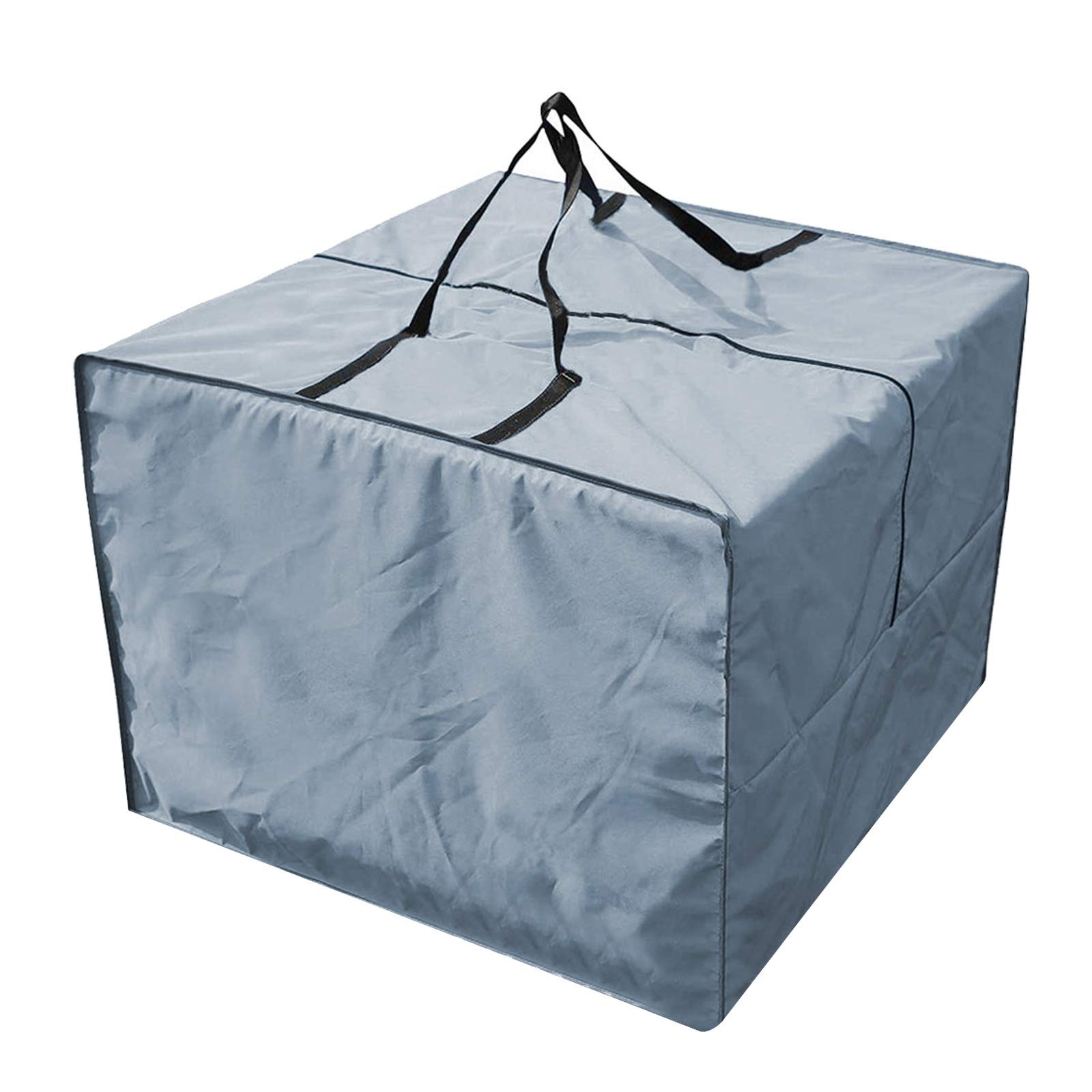 Opaltool Garden Furniture Storage Bag Square Garden Cushions Storage Bag Waterproof Oxford Seat Covers for Outdoor Furniture Sofa Cushions (Grey)