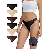 Leovqn Seamless Camel Toe Underwear for Women No VPL Cameltoe Thongs with Concealer Comfy Invisible Workout Panties