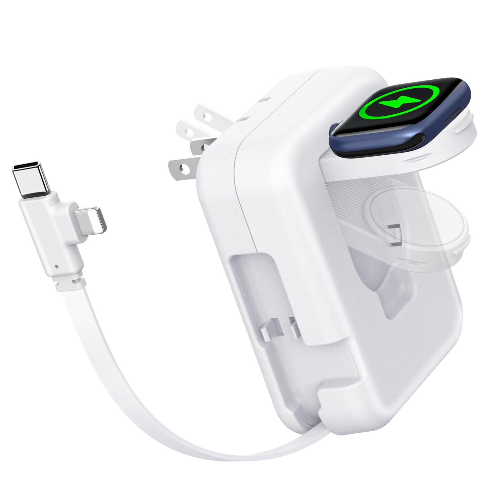 2in1 Apple Watch Charger, 36W Retractable Charger For IPhone Apple