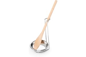 Fox Run Vertical Spoon Holder, 4.75 x 7.5 inches, Stainless Steel Countertop Spoon Rest