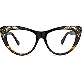 Zeelool Women's Stylish Cat Eye Glasses Frame with Clear Lens Pamela VFP0165