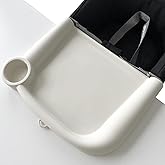 FAILUN Silicone Baby Dining Tray Compatible with Inglesina Fast Table Chair & Other Hook-On High Chairs,Portable Clip-On Fast Table Chair Baby Tray, Dishwasher Safe & BPA Free (Upgraded White)