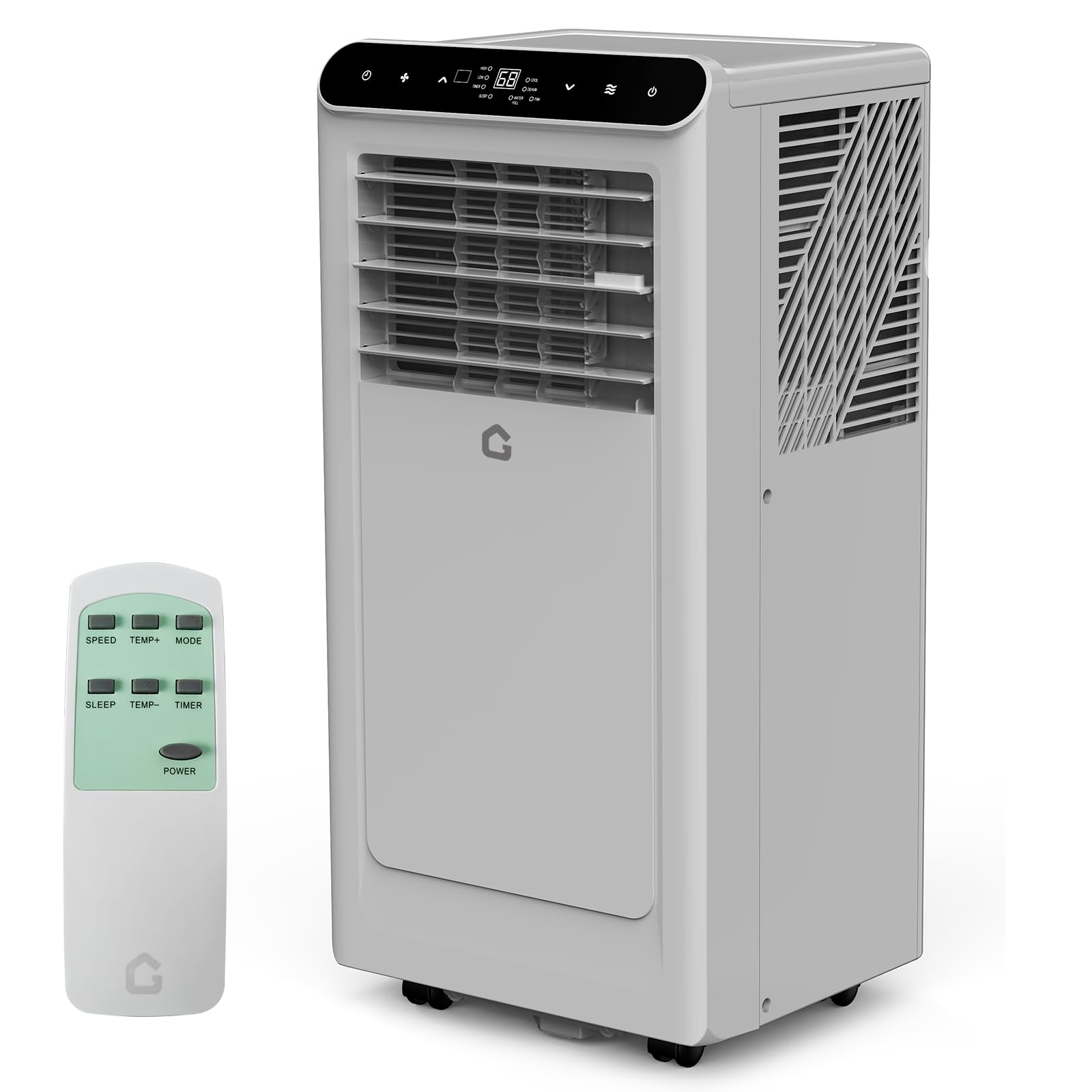 Photo 1 of **USED***FOR PARTS*&**8,000 BTU Portable Air Conditioner, 4-In-1 Portable AC Units for Rooms with Fan, Dehumidifier, Cools Up to 350 Sq.Ft. Room Air Conditioner, Remote, Auto Swing, Quite Opration, Timer, Grey