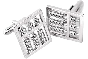 1 Pair Cufflinks Silver Abacus Cuff Links Womens Mens Dress Business Wedding Cufflinks Gift Lovely and Attractive
