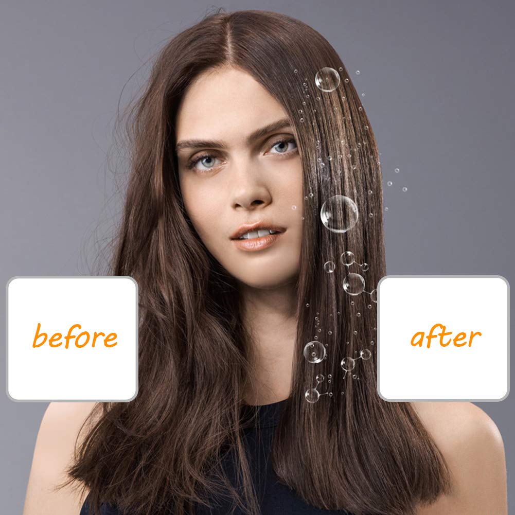 Women Hair Straightener Brush | Electric Ceramic Anti-Scald Fast Heating Hot Comb | Portable Ionic Frizz-Free Hair Styling Tools | Travel Hair Straightening Brush (Black)