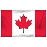 Online Stores Canada Flag Printed Polyester, 3 by 5-Feet