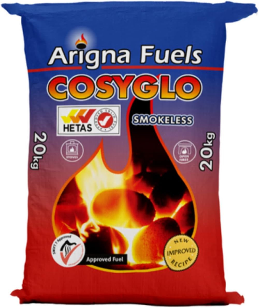 Warma 20kg CosyGlo Smokeless Coal High Heat Output Fuel