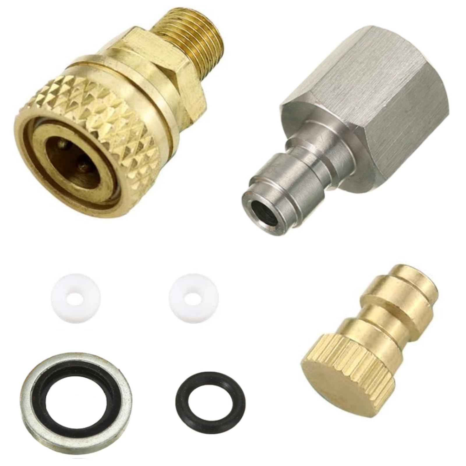 Air Fitting Convertor Adapter Euro & PCL Air Fitting Conversion Adapters Set 1/4 Inch BSP Male (1/8 inch)
