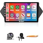 Kunfine Car CarPlay Android Auto Navigation Stereo GPS Radio Reverse Camera Display 9" IPS Touchscreen Headunit Tablet Pad Me