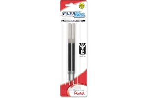 Pentel LRN5BP2A Refill Ink, for EnerGel & Lancelot Gel Pen, 0.5mm Needle Tip, Fine, Black Ink, 2 pieces per 1 pack
