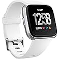 Wepro Bands Compatible with Fitbit Versa 2 Bands, Soft Bands Compatible with Fitbit Versa 2 Bands for Women Men, Sport Bands Compatible with Fitbit Versa Bands, Large, White