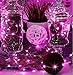 LED SopoTek 7ft 20 LEDS Pink Starry Lights Fairy Lights silver LED Lights Strings AA Battery Powered Ultra Thin String Wire(20 Leds Pink Battery not included)