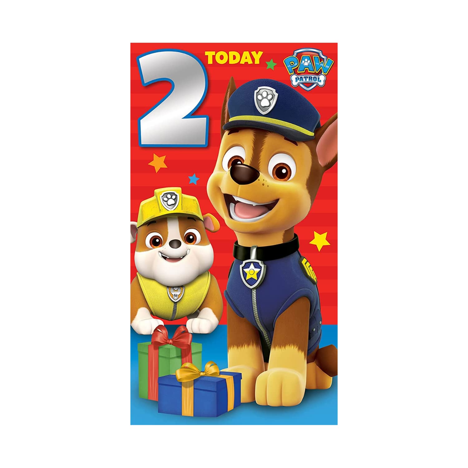Paw Patrol Official Age 2 Birthday Card, 2 Today Multi,PA024