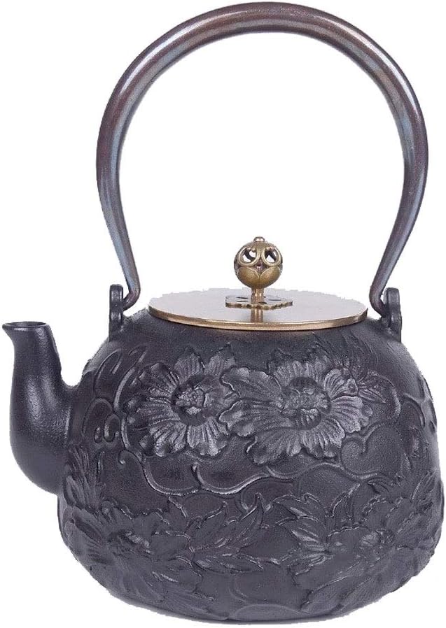 Health pot, Vintage Teapot Japanese Cast Iron Teapot Home Tea Pot Tea Kettle For Loose Leaf Tea, Heat Resistant Tea Maker for Office Party 1.2L