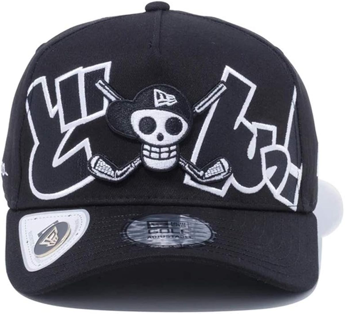 Amazon ニューエラ New Era ニューエラ New Era Golf ゴルフ キャップ 9forty A Frame メッシュキャップ One Piece ワンピース Golf Skull ゴルフスカル 海賊旗 ブラック Free 約56 8 60 6cm サイズ調整可能 キャップ 通販