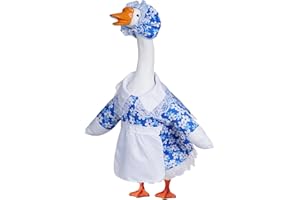 Yymobt Spring Porch Goose Outfit Flower Porch Goose Clothes Geese Skirt Costume with Hat Dress for Spring Outdoor Yard Decor