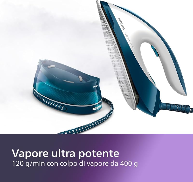 Philips PerfectCare Compact Ferro da Stiro con Caldaia, 6.5 Bar, 400g/min