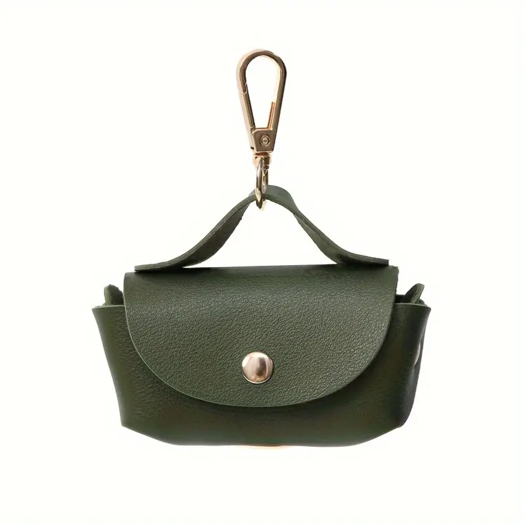 Thingymabob Dog Poop Bag Keychain Hanging Dog Walking Waste Disposal Storage Pack - Animal Waste, Vegan Material (Green)