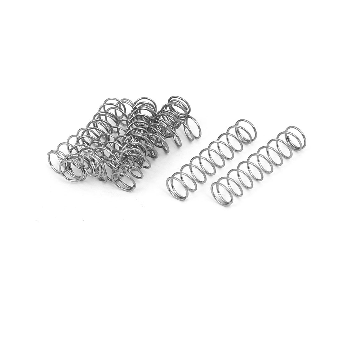 sourcingmap 0.5mmx6mmx25mm 304 Stainless Steel Compression Springs 10pcs