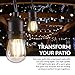 Newhouse Lighting Outdoor String Lights with Hanging Sockets | Weatherproof Technology | LED | Heavy Duty 25-foot Cord | 9 LED Filament Lights Bulbs Included (1 Free Replacement!)