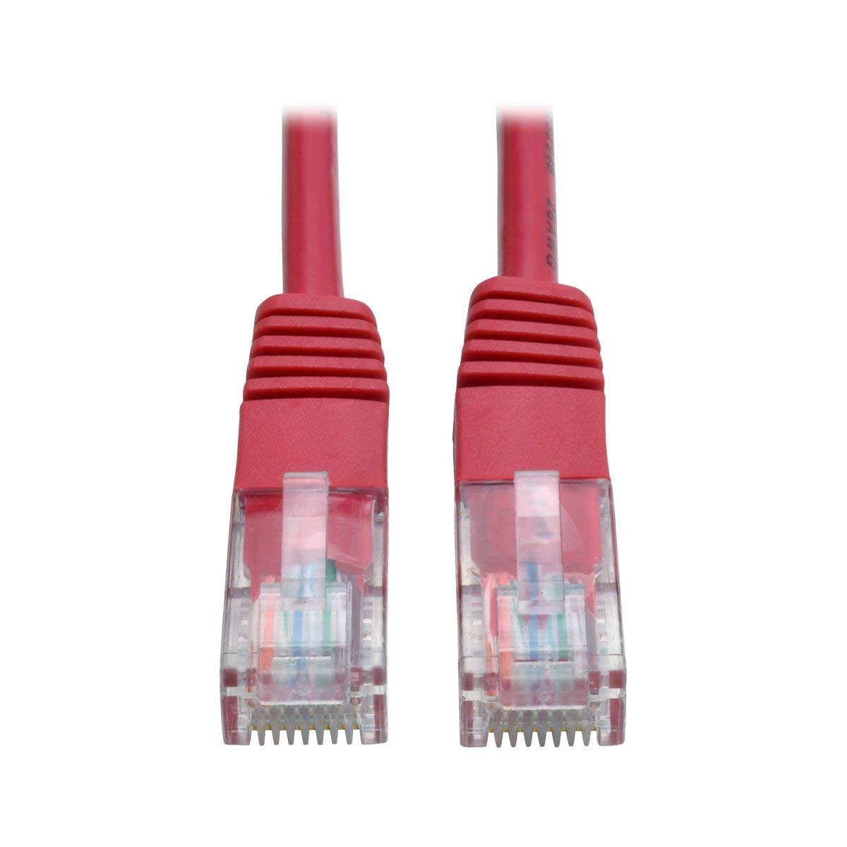 Tripp Lite 7.62 m Cat5e / Cat5 350 MHz Snagless Molded UTP Patch Cable RJ45 M/M Red (N002-025-RD)