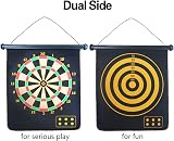 Mistep Magnetic Dart Board 15 Inch Two Sided Darts Set with 12 Darts view 3