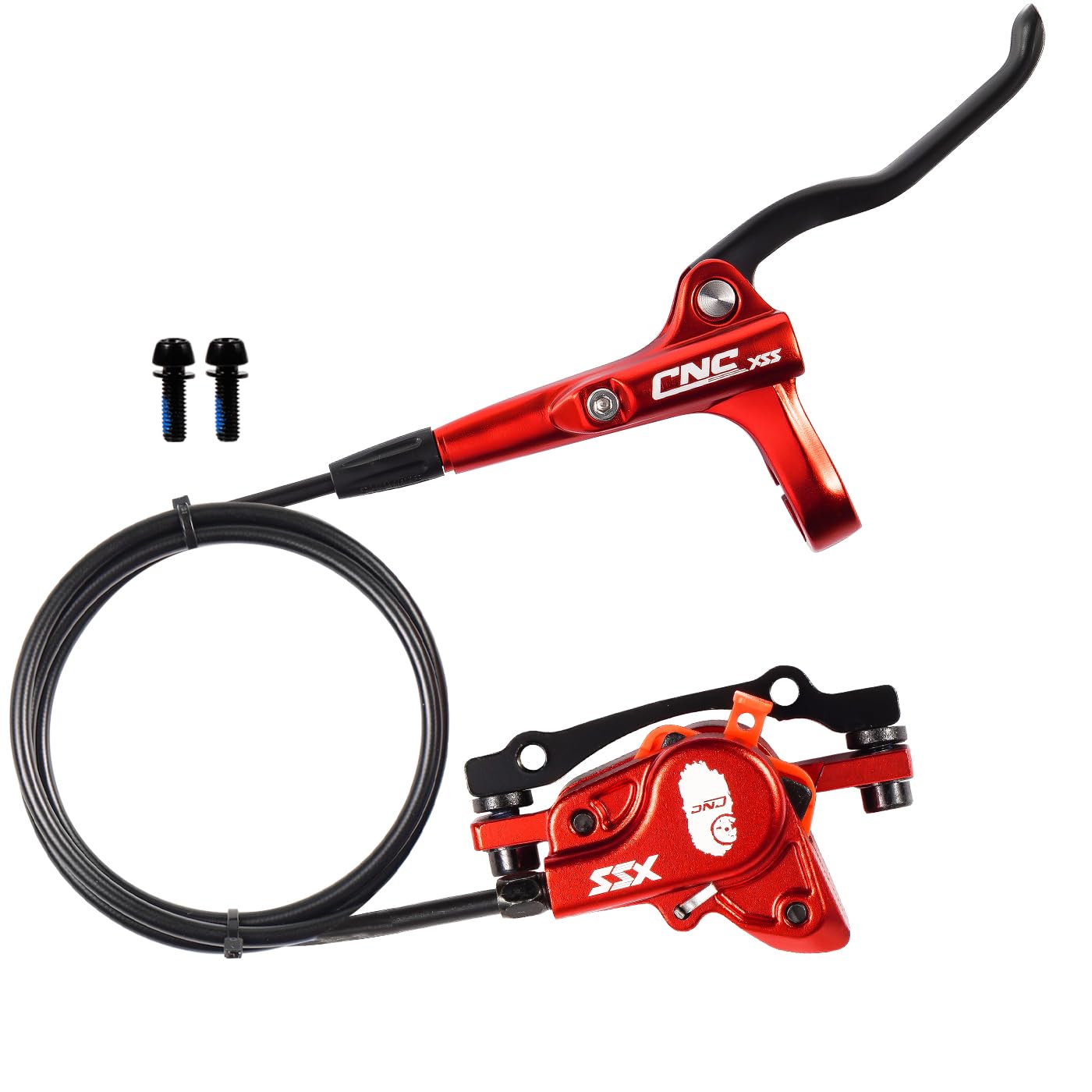 CNCLOL Mountain Bike Hydraulic Disc Brakes,MTB Hydraulic Brakes Front（Right） 800mm/Rear（Left） 1450mm For Bicycle/Road/Gravel/BMX/Push Bike hydraulic brake.