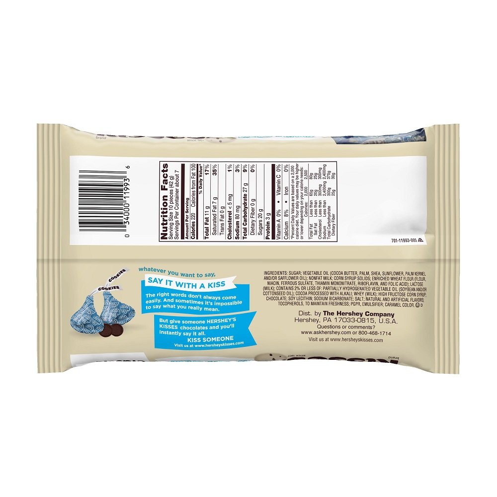 Hersheys Cookies And Cream Kisses Nutrition Nutrition Pics