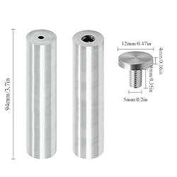 Luomorgo 8 Pcs 1/2" x 4" Stainless Steel Standoff