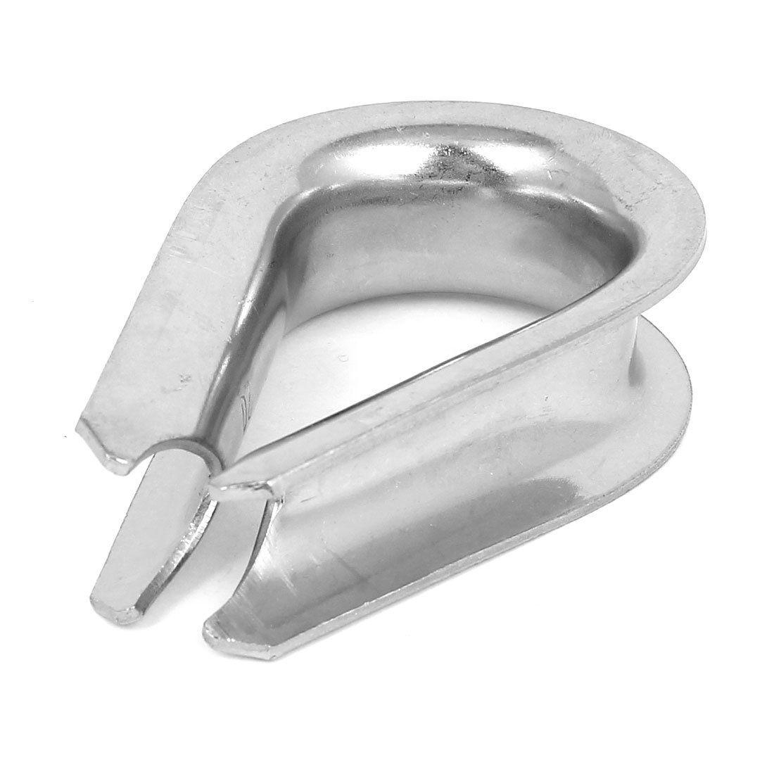 sourcing map 20mm 3/4-inch Stainless Steel Wire Rope Cable Thimbles Silver Tone