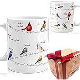 SUUURA-OO Novelty Types of Birds Animal Mug Gifts for Bird Lovers Women Bird Nerds, Motivational Birds Watcher Gifts for Ornithologist, Cardinal Hummingbird Kingfisher Christmas Birthday Gift