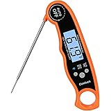 Comluck Instant Read Meat Thermometer - CA001 Digital Oven Cooking Food Min Max Thermometer Magnetic Waterproof with Backligh