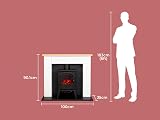 Adam Chester Fireplace Pure White Ripon Electric Stove Black 39 Inch view 7