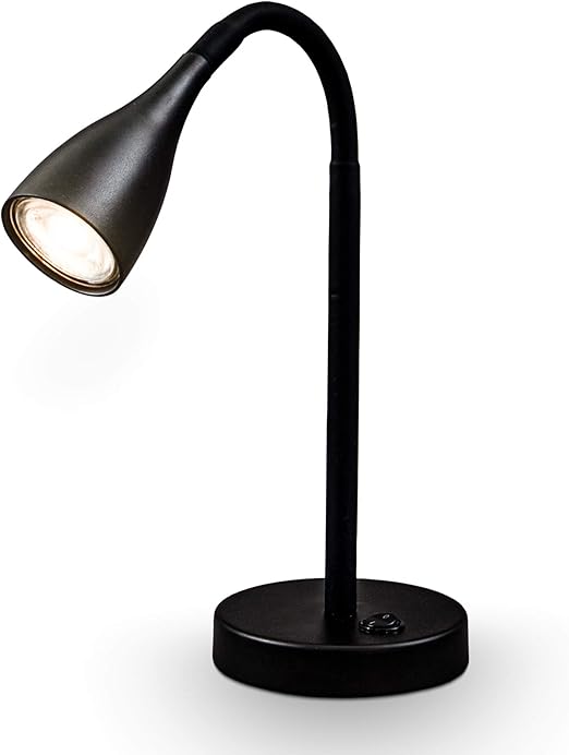 bklicht i lampara led de mesa negra i lampara flexible de escritorio incl gu10 led i 5w i 400lm i 3 000k