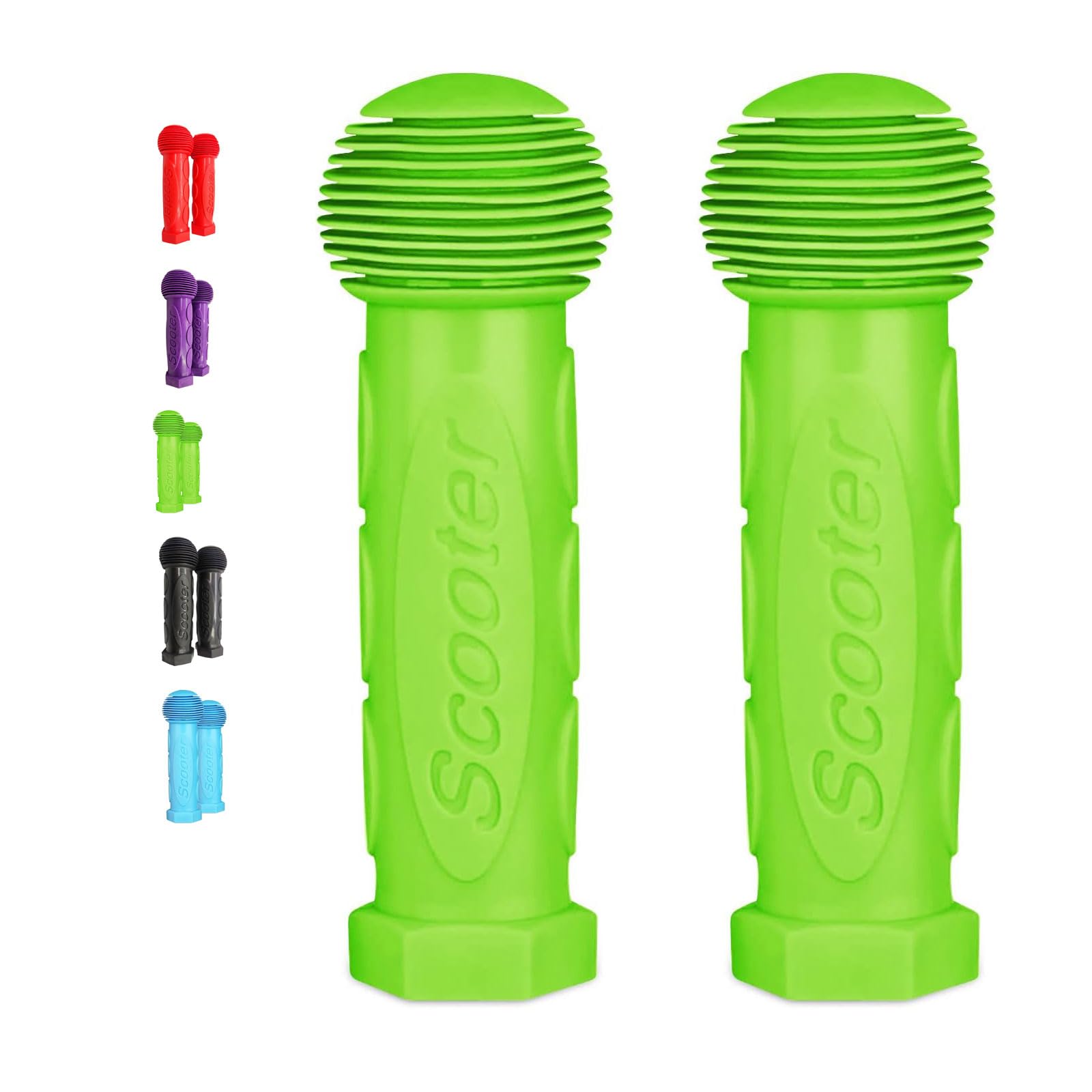2 Pcs Bike Handle Cover Non-slip Kids Scooter Handlebar Soft Rubber Handlebar Grips for Kids Mini or Max Micro Scooter/Wheel Scooters Blue (Green)