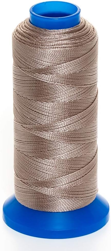 GRIFFIN Jewelry Nylon Bead Cord Spool for Stringing Pearls and Beads, No Stretch, Soft & Smooth, for Professional Jewelry Makers (Beige JN8 (Cord Dia. 1.0 mm (.040") Length 120 m (133 yds.)