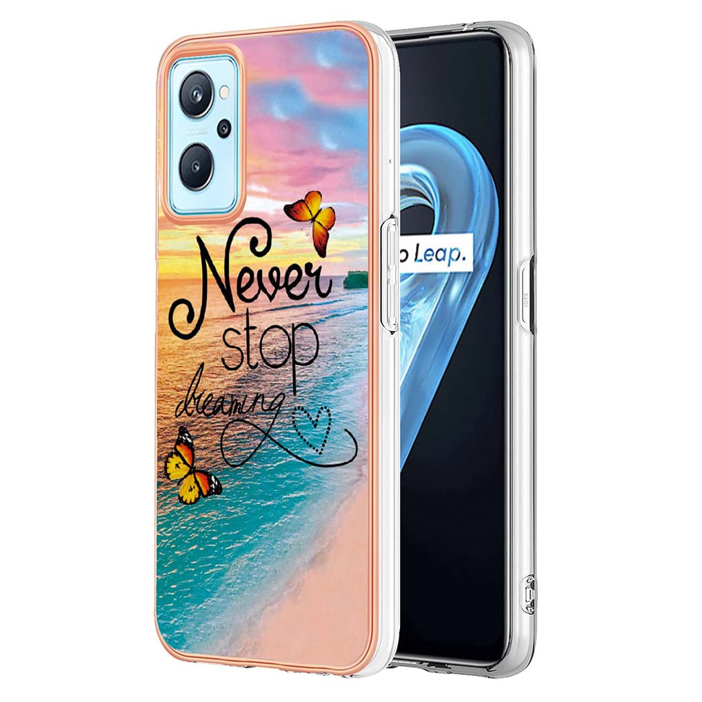 SEAHAI Case for OPPO A96 / OPPO A76 / Realme 9i / OPPO A36, Ultra Thin Premium TPU Bumper Shockproof Hard Cover Fashion Cute Graphic Colorful Silicone Skin Slim Case - Dream butterfly