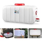 Heavy Duty Water Container Plastic Water Storage Carrier with Tap 50l 80l 110l 200l Water Tank Water Bottle Dispenser for Camping Caravan Hiking Outdoor(Size:50L)