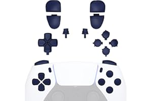 eXtremeRate Replacement D-pad R1 L1 R2 L2 Triggers Share Options Face Buttons, Midnight Blue Full Set Buttons Compatible with