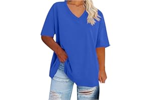 Plus Size Top,Women's Loose Fit Plus Size Tees,Oversized Pure Quick Dry Moisture-Wicking Workout Shirts