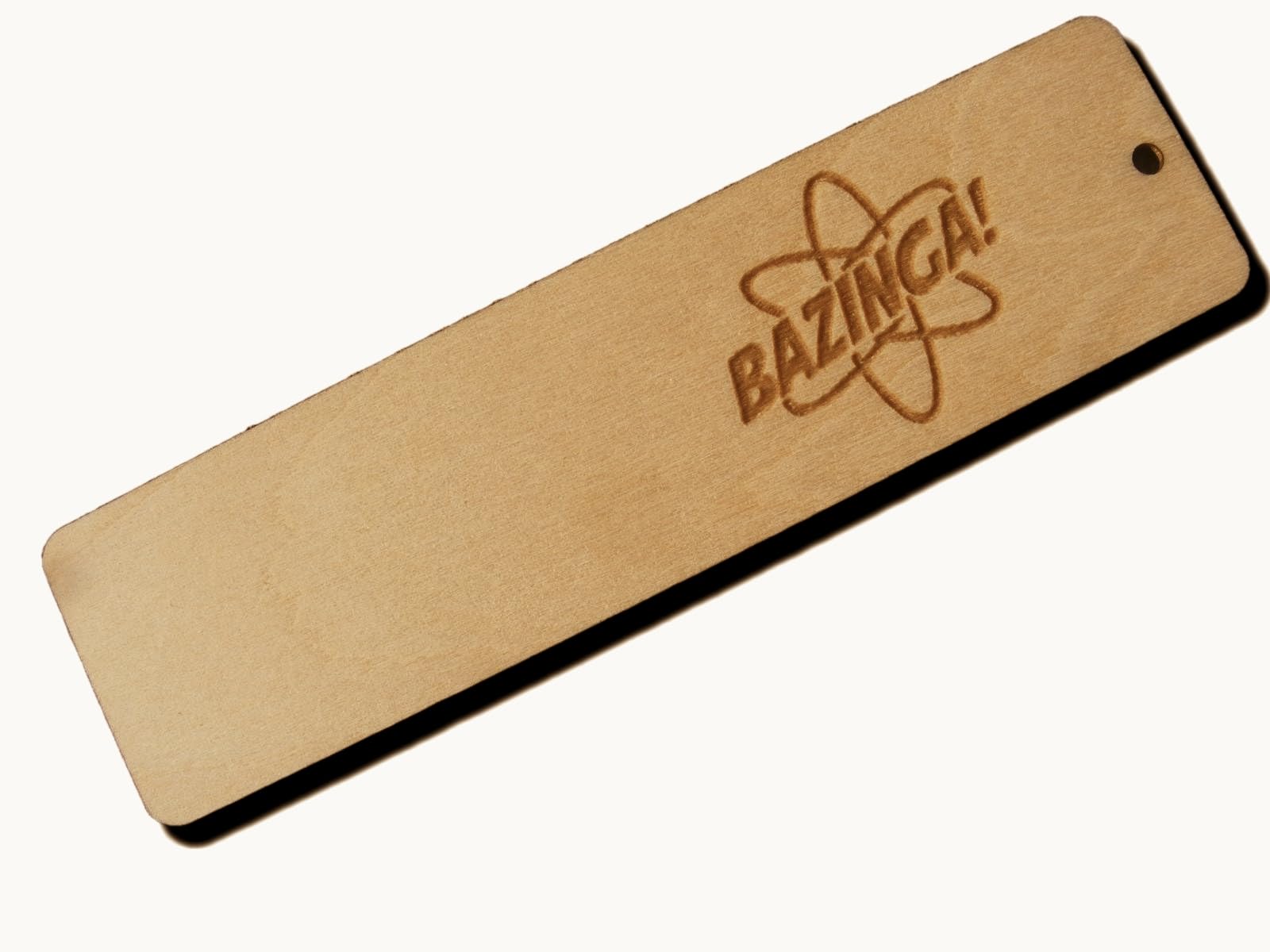 FastCraft BOOKMARK BAZINGA BIG BANG THEORY WOODEN SHELDON PRESENT GIFT WOOD BOOK MARK