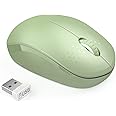 seenda Wireless Mouse, 2.4G Noiseless Mouse with USB Receiver Portable Computer Mice for PC, Tablet, Laptop with Windows System (Olive Green)