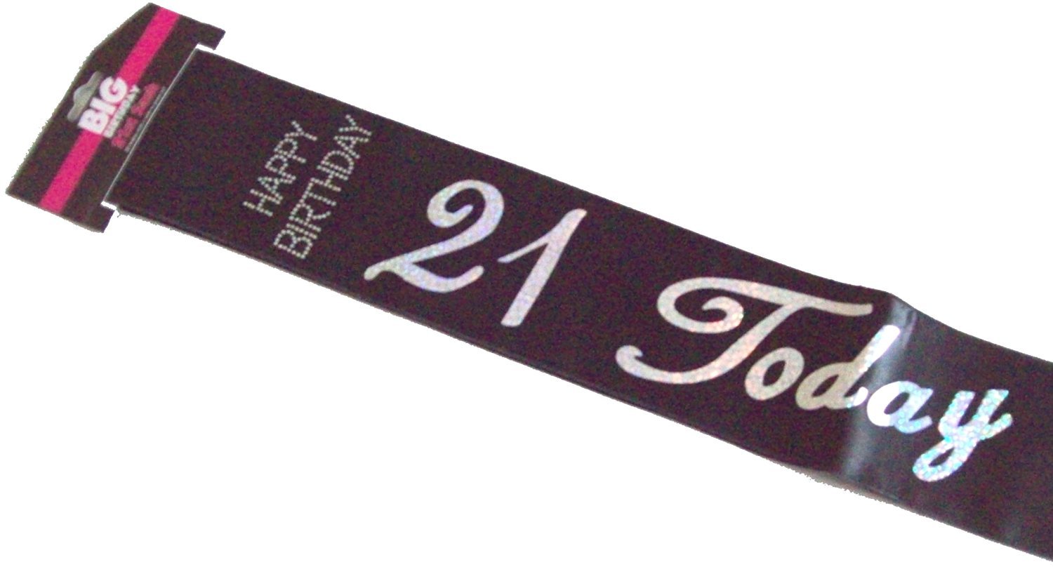 Alandra Birthdays S-21-BS-BIRTH Black 21st Birthday Sash, Unisex-Adult, One Size
