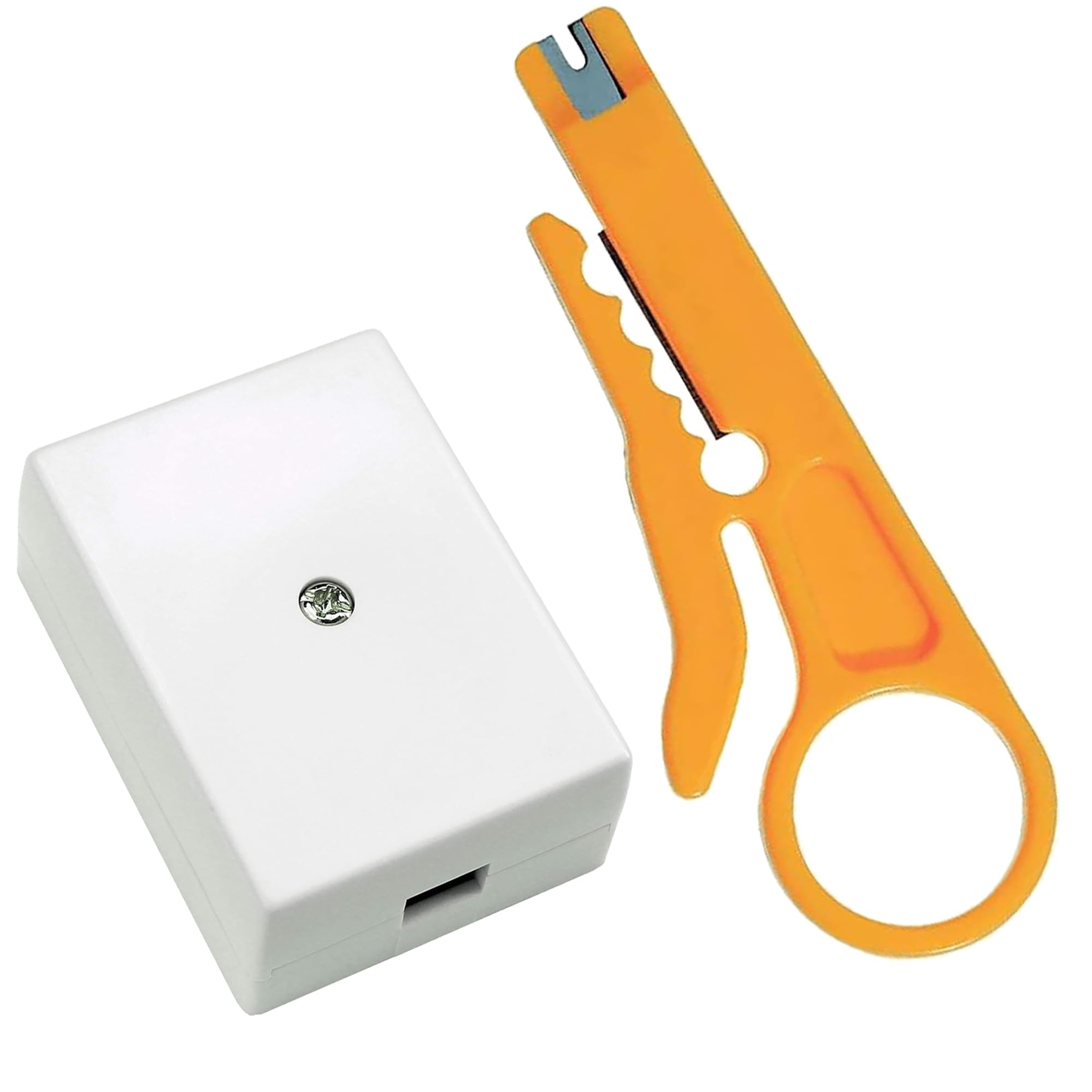 1STec BT77A 2 or 3 Pair Telephone Cable Internal use IDC Punch Down Junction Box for Joining or Repairing CW1308 to Dropwire or CW1412 Down Lead (BT 77 A, White)