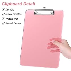 Rimilak Plastic Clipboards with Low Profile Metal