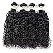 Golden Rule Virgin Brazilian Kinky Curly Hair Weave Remy Human Hair Extensions Natural Color Hair Human Bundles Mixed Length (12 14 16 18)