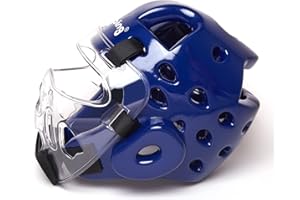 TuToing Kids Adults Karate Headgear with Face Shield, MMA Martial Arts Headgear Boxing Soft Helmet Taekwondo Sparring Head Gear