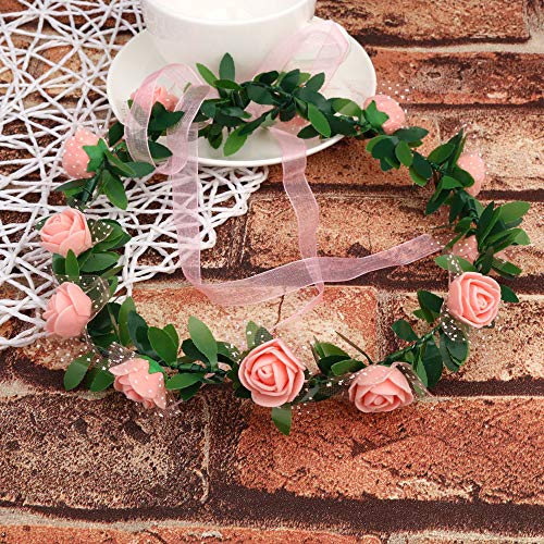 Flower Crown Headband Floral Hairband Festival Wedding Accessories Headdress,Outsta 2019 Fashion Jewelry Hot Sale!Under 5 Dollars Gifts for Her